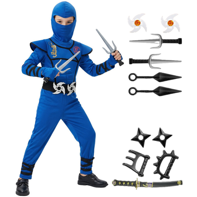 Kids Toys Movie - Costume de Ninja noir et bleu