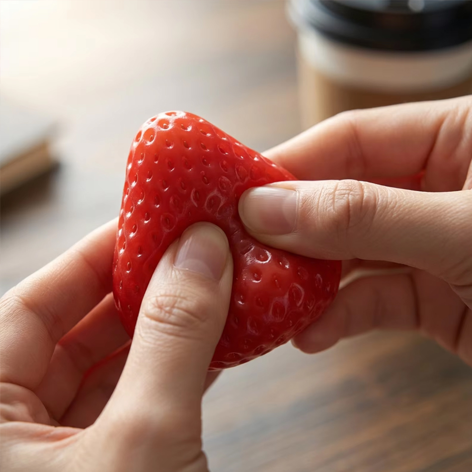 Kids Toys Entertainer - Jouet Squishy Géant Fraise à Presser,