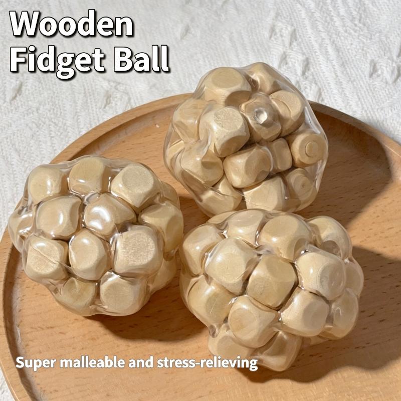 Kids Toys Entertainer - Balle en bois sonore et moelleuse,